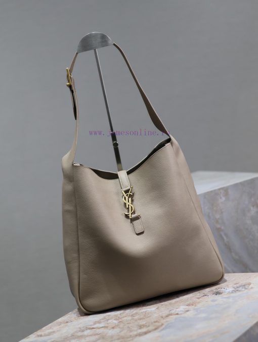 Yves Saint Laurent Bags Khaki color_Excluding packagingLE 5A ̀ 7_ Large Smooth Leather Soft Handbag Large, Korean St k7f9lccc - Image 3
