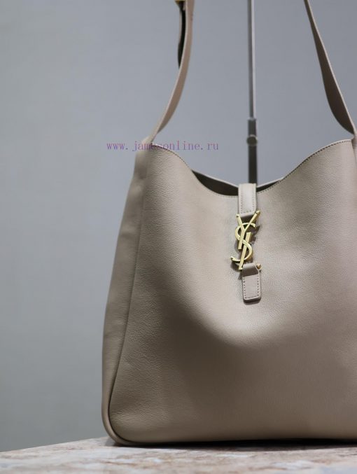 Yves Saint Laurent Bags Khaki color_Excluding packagingLE 5A ̀ 7_ Large Smooth Leather Soft Handbag Large, Korean St k7f9lccc - Image 4