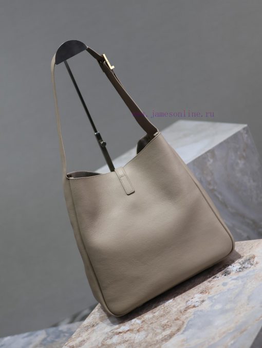 Yves Saint Laurent Bags Khaki color_Excluding packagingLE 5A ̀ 7_ Large Smooth Leather Soft Handbag Large, Korean St k7f9lccc - Image 10