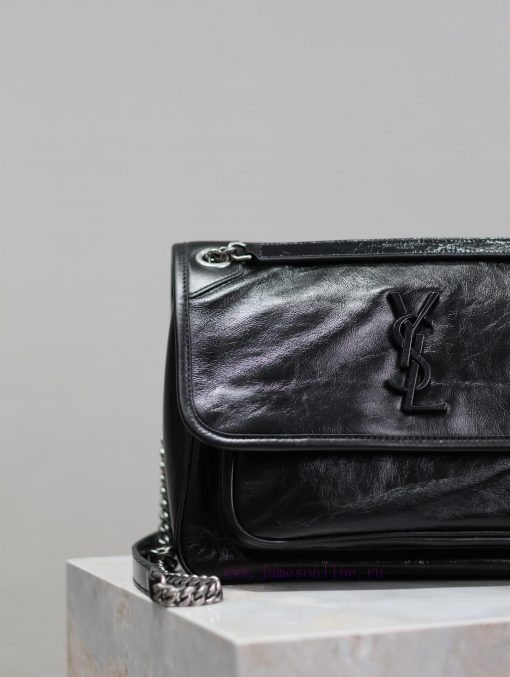 Yves Saint Laurent Bags Niki-28cm black oil wax leather newIt's not too cool at all. The bag has a beautiful shape w e7lf851s - Image 4