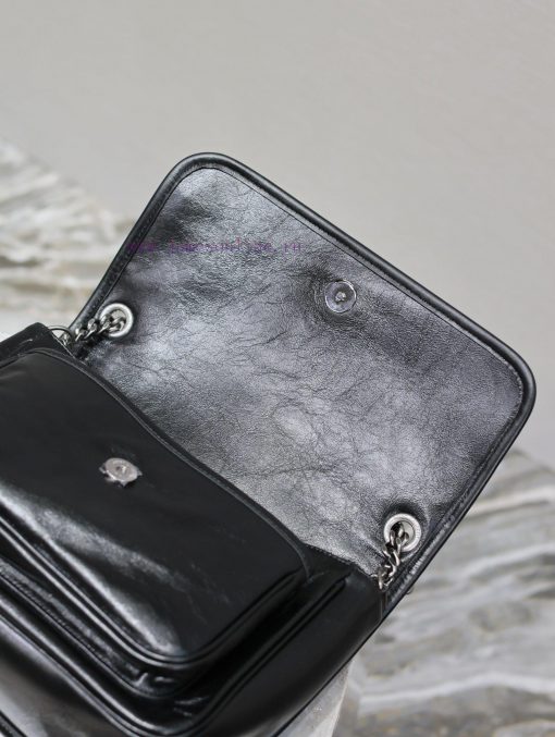 Yves Saint Laurent Bags Niki-28cm black oil wax leather newIt's not too cool at all. The bag has a beautiful shape w e7lf851s - Image 9