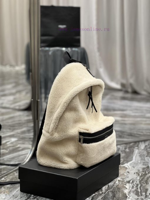 Yves Saint Laurent Bags The backpack has arrived - lamb woolThe feeling of autumn and winter is here~The fur and fur h8btybh8 - Image 5
