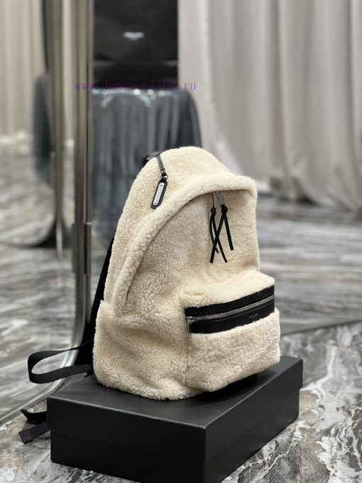 Yves Saint Laurent Bags Backpack arrived _ Small lamb woolThe feeling of autumn and winter is here~The fur and fur a 9e5slix7 - Image 4