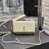 Yves Saint Laurent Bags MONOGRAM White Crocodile Pattern Gold BucklePhone Holder Mini Bag_For the current super popu 1opkms9c