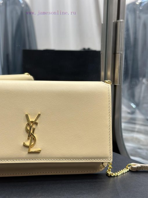 Yves Saint Laurent Bags MONOGRAM Apricot Hand Rubbing Pattern with Gold BucklePhone Holder Mini Bag_For the current 98w9yw97 - Image 5