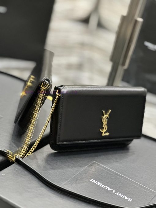 Yves Saint Laurent Bags MONOGRAM Black Hand Rubbing Pattern with Gold BucklePhone Holder Mini Bag_For the current su bf15u2rt - Image 4