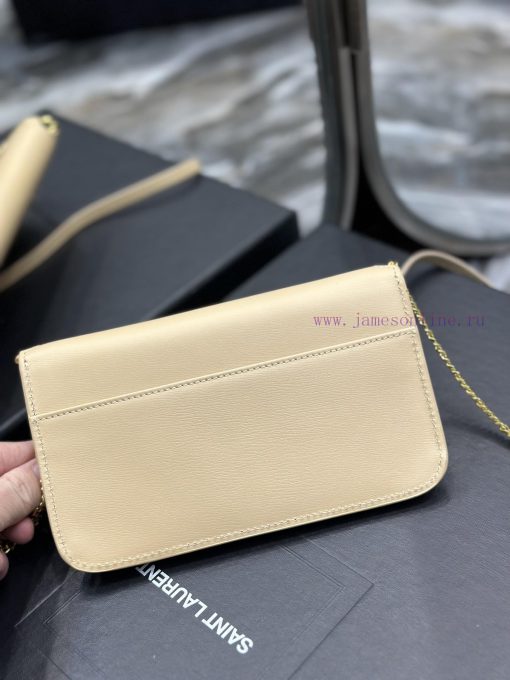 Yves Saint Laurent Bags MONOGRAM Apricot Hand Rubbing Pattern with Gold BucklePhone Holder Mini Bag_For the current 98w9yw97 - Image 10