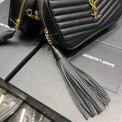 Yves Saint Laurent Bags Black gold buckle_Top class imported cowhide camera bag, ZP open mold printing, to be identi 0cx03ay0 - Image 6