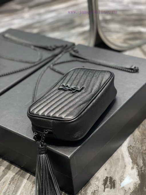 Yves Saint Laurent Bags Black buckle_Top class imported cowhide camera bag, ZP open mold printing, to be identical, uepc3n1q - Image 9