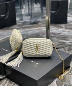 Yves Saint Laurent Bags White gold buckle_Top class imported cowhide camera bag, ZP open mold printing, to be identi xlu4nybt