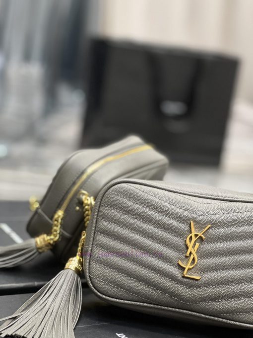 Yves Saint Laurent Bags Grey gold buckle_Top class imported cowhide camera bag, ZP open mold printing, to be identic gx6itxy5 - Image 4