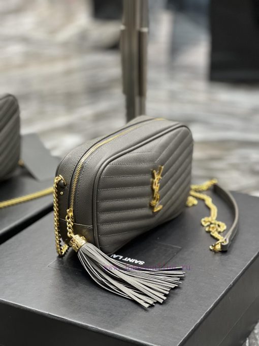 Yves Saint Laurent Bags Grey gold buckle_Top class imported cowhide camera bag, ZP open mold printing, to be identic gx6itxy5 - Image 5