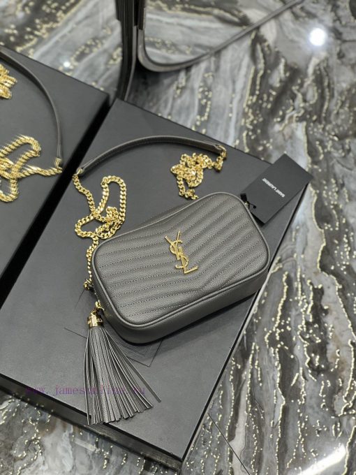 Yves Saint Laurent Bags Grey gold buckle_Top class imported cowhide camera bag, ZP open mold printing, to be identic gx6itxy5 - Image 7