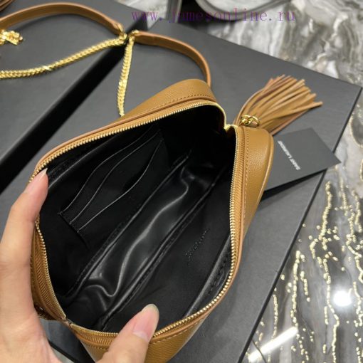 Yves Saint Laurent Bags Caramel Gold Buckle_Top class imported cowhide camera bag, ZP open mold printing, to be iden nyhycxk3 - Image 10