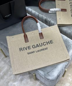 Yves Saint Laurent Bags Rive Gauche Tote Bag, Left Bank Shopping Bag ️, from custom linen fabric to silk screen prin ww6saqum