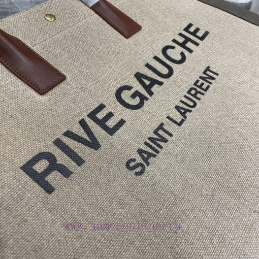 Yves Saint Laurent Bags Rive Gauche Tote Bag, Left Bank Shopping Bag ️, from custom linen fabric to silk screen prin hn4v4a3i - Image 6