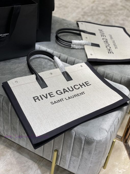 Yves Saint Laurent Bags Rive Gauche Tote Bag, Left Bank Shopping Bag ️, from custom linen fabric to silk screen prin i4n4wrma - Image 4