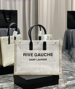 Yves Saint Laurent Bags Rive Gauche Tote Bag, Left Bank Shopping Bag ️, from custom linen fabric to silk screen prin nvoz2yjb