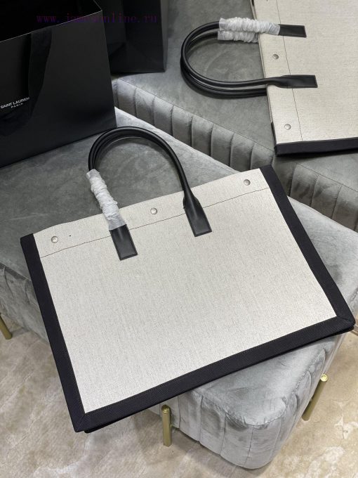 Yves Saint Laurent Bags Rive Gauche Tote Bag, Left Bank Shopping Bag ️, from custom linen fabric to silk screen prin i4n4wrma - Image 9