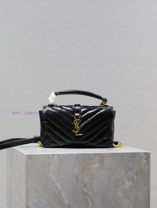 Yves Saint Laurent Bags Mini College Oil Wax Leather Chain Small PostmanThe texture of this small bag is super goodT h0npvxeu