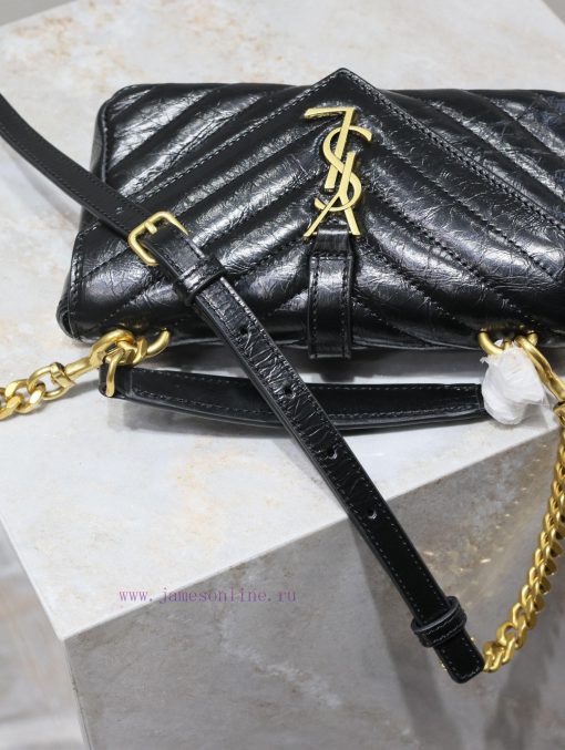 Yves Saint Laurent Bags Mini College Oil Wax Leather Chain Small PostmanThe texture of this small bag is super goodT h0npvxeu - Image 7