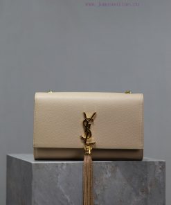 Yves Saint Laurent Bags Eternal Classic Apricot Gold Button CaviarKATE 24cm_ tassel bagDefinitely an eternal classic obc7cn57