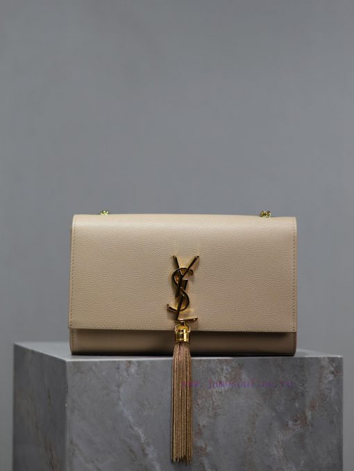 Yves Saint Laurent Bags Eternal Classic Apricot Gold Button CaviarKATE 24cm_ tassel bagDefinitely an eternal classic obc7cn57 - Image 2