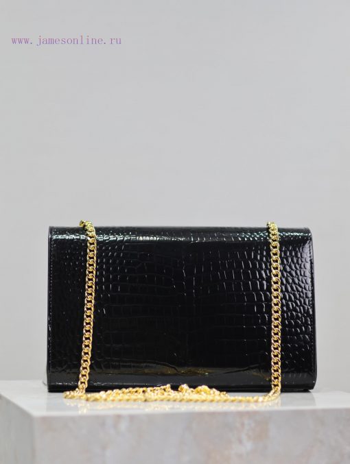 Yves Saint Laurent Bags Eternal Classic Black Gold Button Crocodile PatternKATE 24cm_ tassel bagDefinitely an eterna mlq04k6b - Image 7