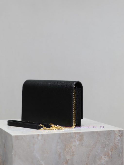 Yves Saint Laurent Bags Eternal Classic Black Gold Button CaviarKate_ Tassel Chain Bag, with detachable shoulder str msj7e3r7 - Image 7