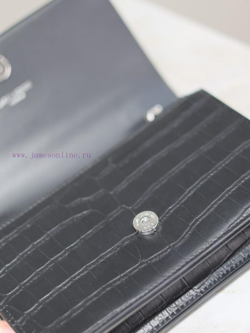 Yves Saint Laurent Bags Eternal Classic Black Silver Buckle Matte Crocodile PatternKate_ Tassel Chain Bag, with deta ycep8q2u - Image 9