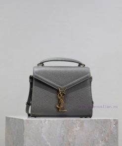 Yves Saint Laurent Bags Grey Golden Button CaviarThe other design of the CASSANDRA mini handbag series is its rotati k009nm1y