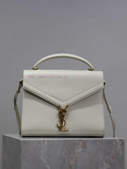 Yves Saint Laurent Bags White gold button caviarCASSANDRA_ briefcase, made of Italian imported cowhide, paired with ny3h7q8v - Image 2
