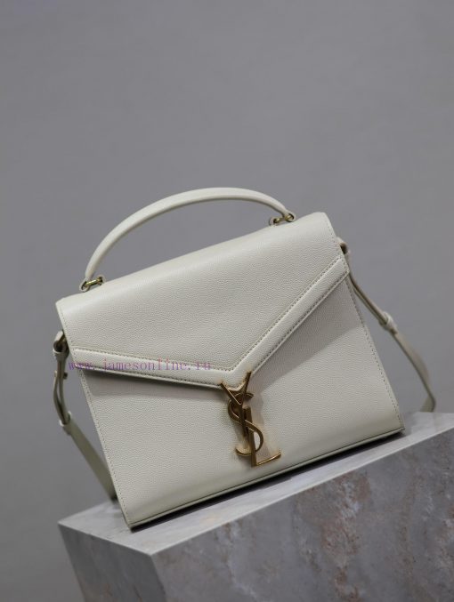 Yves Saint Laurent Bags White gold button caviarCASSANDRA_ briefcase, made of Italian imported cowhide, paired with ny3h7q8v - Image 3