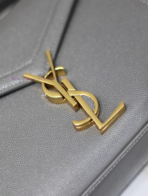 Yves Saint Laurent Bags Grey Golden Button CaviarThe other design of the CASSANDRA mini handbag series is its rotati k009nm1y - Image 9