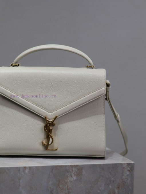 Yves Saint Laurent Bags White gold button caviarCASSANDRA_ briefcase, made of Italian imported cowhide, paired with ny3h7q8v - Image 5