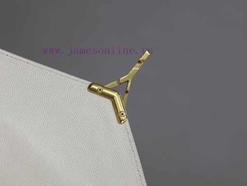 Yves Saint Laurent Bags White gold button caviarCASSANDRA_ briefcase, made of Italian imported cowhide, paired with ny3h7q8v - Image 9