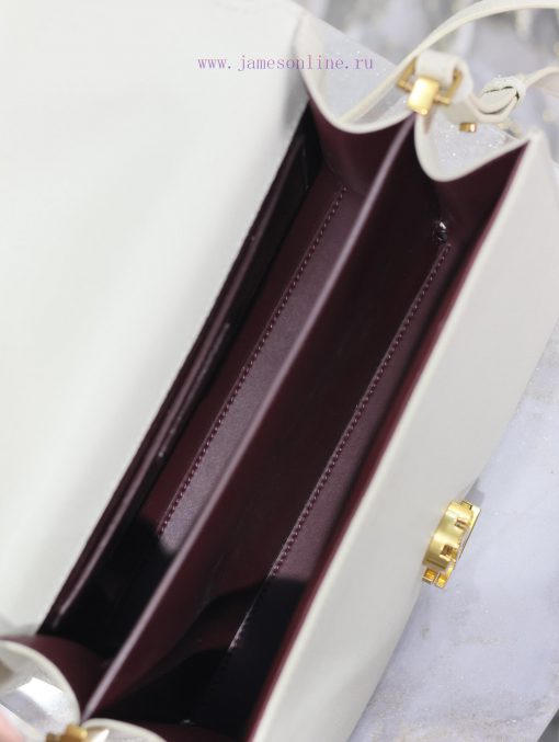 Yves Saint Laurent Bags White gold button caviarCASSANDRA_ briefcase, made of Italian imported cowhide, paired with ny3h7q8v - Image 10