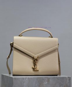 Yves Saint Laurent Bags Apricot colored golden buckle caviarCASSANDRA_ briefcase, made of Italian imported cowhide, 4nlivhgz