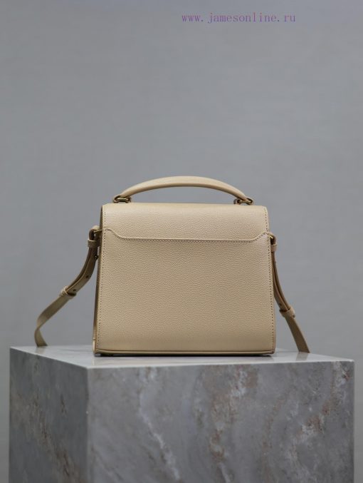 Yves Saint Laurent Bags Apricot colored golden buckle caviarThe other design of the CASSANDRA mini handbag series is jon589qr - Image 7