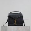Yves Saint Laurent Bags Black gold button caviarThe other design of the CASSANDRA mini handbag series is its rotatin thwasrhy