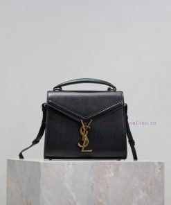 Yves Saint Laurent Bags Black gold button caviarThe other design of the CASSANDRA mini handbag series is its rotatin thwasrhy
