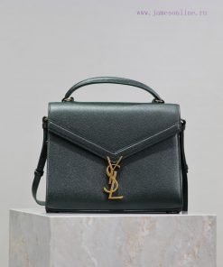 Yves Saint Laurent Bags Green Golden Button CaviarCASSANDRA_ briefcase, made of Italian imported cowhide, paired wit wsx2q22x