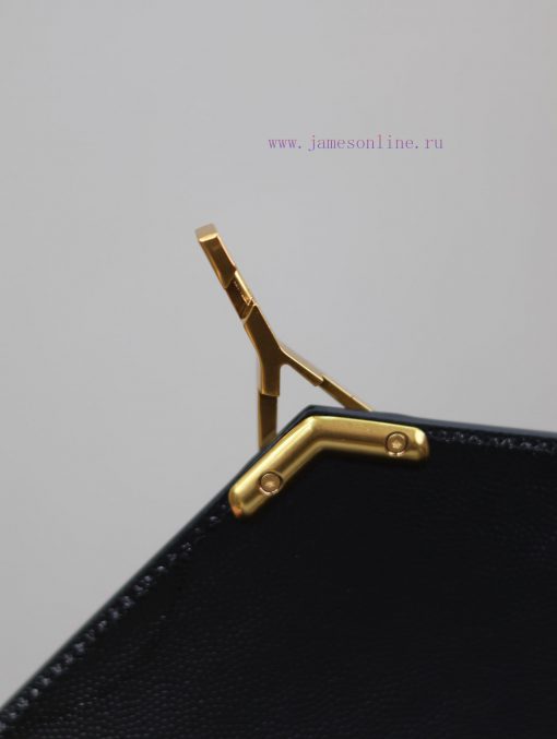 Yves Saint Laurent Bags Black gold button caviarCASSANDRA_ briefcase, made of Italian imported cowhide, paired with hygje0j2 - Image 9