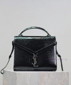 Yves Saint Laurent Bags Black silver button crocodile patternCASSANDRA_ briefcase, made of Italian imported cowhide, k5xiw0mv