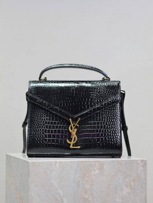 Yves Saint Laurent Bags Black gold buckle crocodile patternCASSANDRA_ briefcase, made of Italian imported cowhide, p qm2yd5wi - Image 2