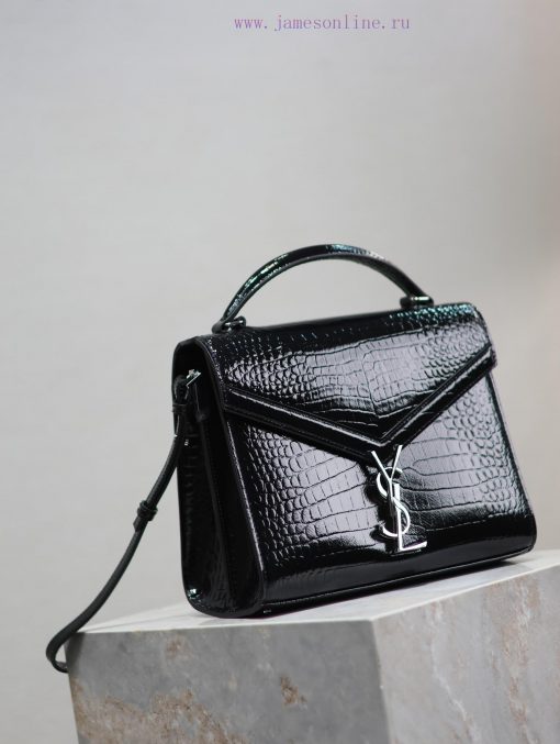 Yves Saint Laurent Bags Black silver button crocodile patternCASSANDRA_ briefcase, made of Italian imported cowhide, k5xiw0mv - Image 5