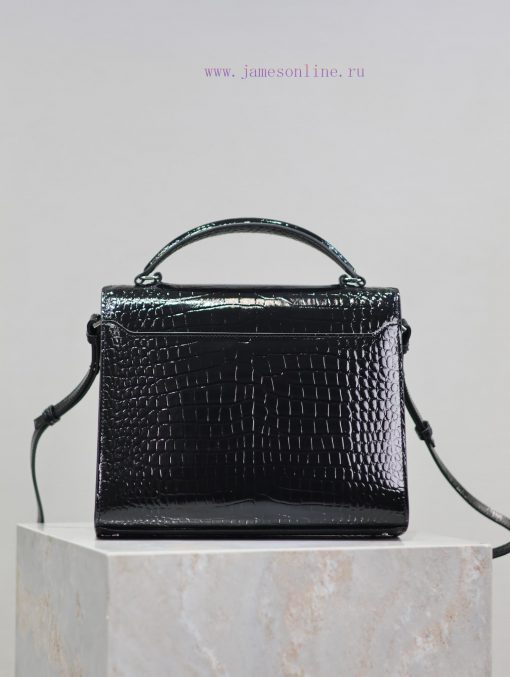 Yves Saint Laurent Bags Black silver button crocodile patternCASSANDRA_ briefcase, made of Italian imported cowhide, k5xiw0mv - Image 6