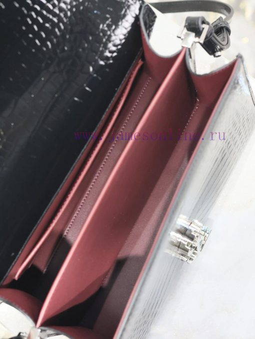 Yves Saint Laurent Bags Black silver button crocodile patternCASSANDRA_ briefcase, made of Italian imported cowhide, k5xiw0mv - Image 9