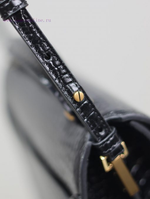 Yves Saint Laurent Bags Black gold buckle crocodile patternCASSANDRA_ briefcase, made of Italian imported cowhide, p qm2yd5wi - Image 8