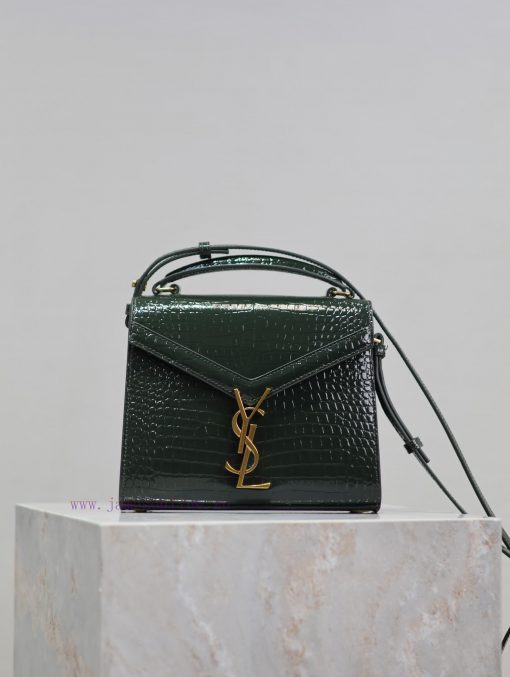 Yves Saint Laurent Bags Green gold buckle crocodile patternThe other design of the CASSANDRA mini handbag series is nu4ybgua - Image 2